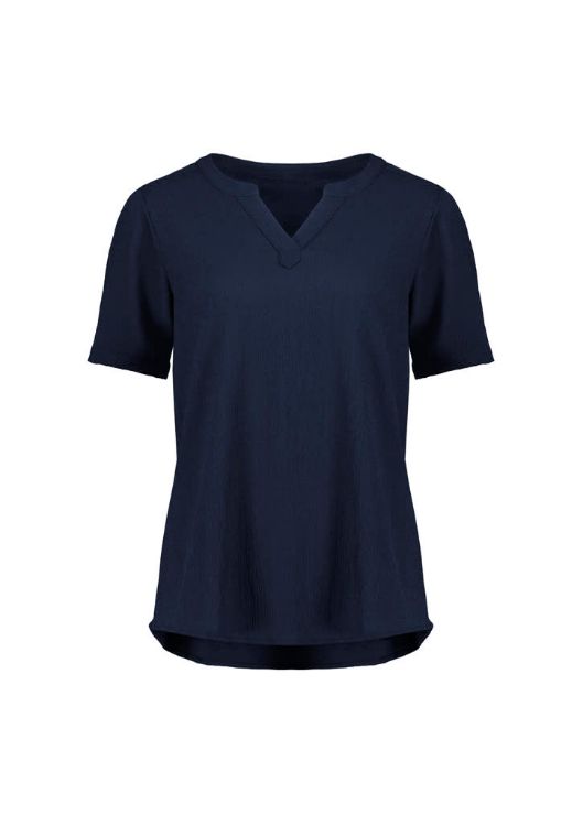 Picture of Womens Ruche Short Sleeve Blouse