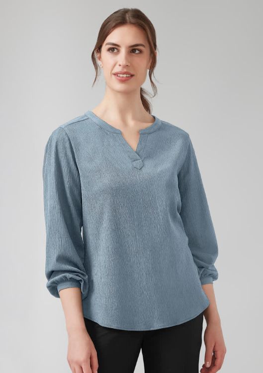 Picture of Womens Ruche Long Sleeve Blouse