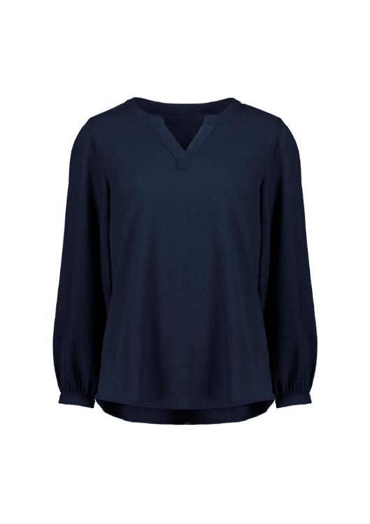 Picture of Womens Ruche Long Sleeve Blouse