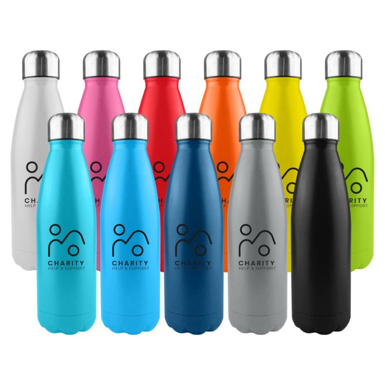 Picture of Komo Shiny Stainless Steel Drink Bottle Single Wall