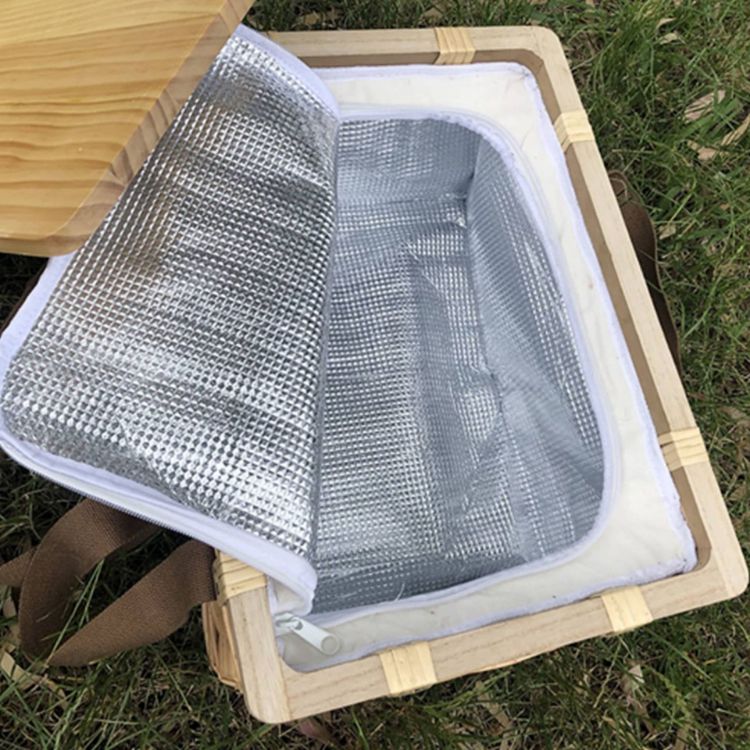 Picture of Gold Coast Wicker Picnic Cooler Basket Square