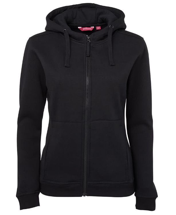 Picture of JB's Ladies Full Zip Fleecy Hoodie Black
