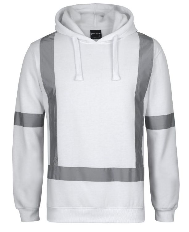 Picture of JB's Fleece Hoodie With Reflective Tape White