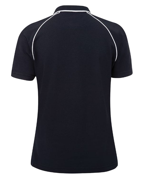 Picture of JB's Ladies Raglan Polo Navy/White