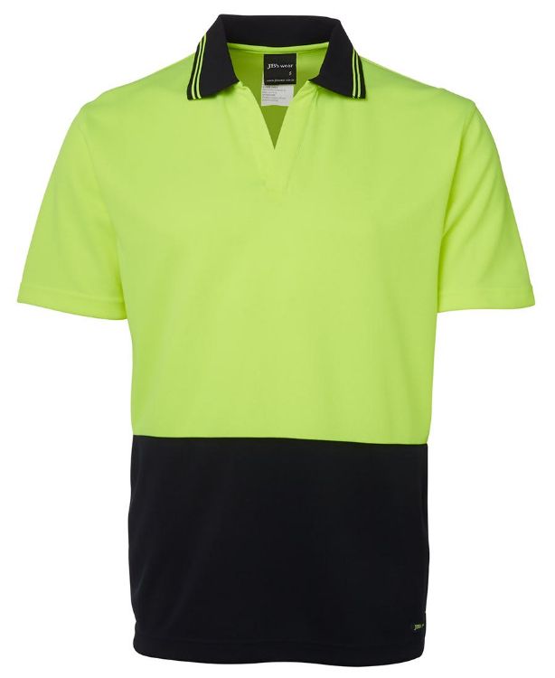 Picture of JB's Hv 4602.1 S/S Non Button Polo Lime/Navy