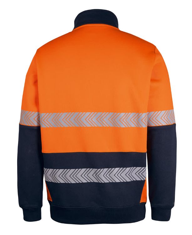 Picture of JB's Hv 330 G 1/2 Zip Segmented Tape Fleece Orange/Navy