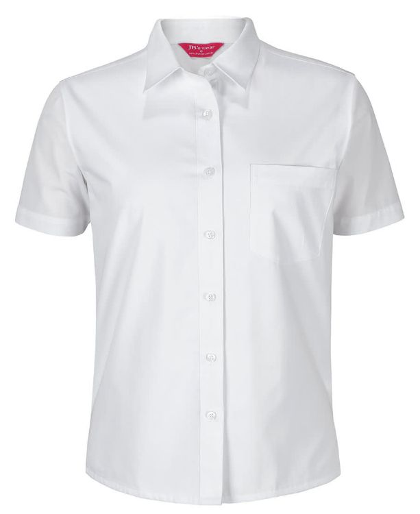 Picture of JB's Ladies S/S Double Layered Shirt White