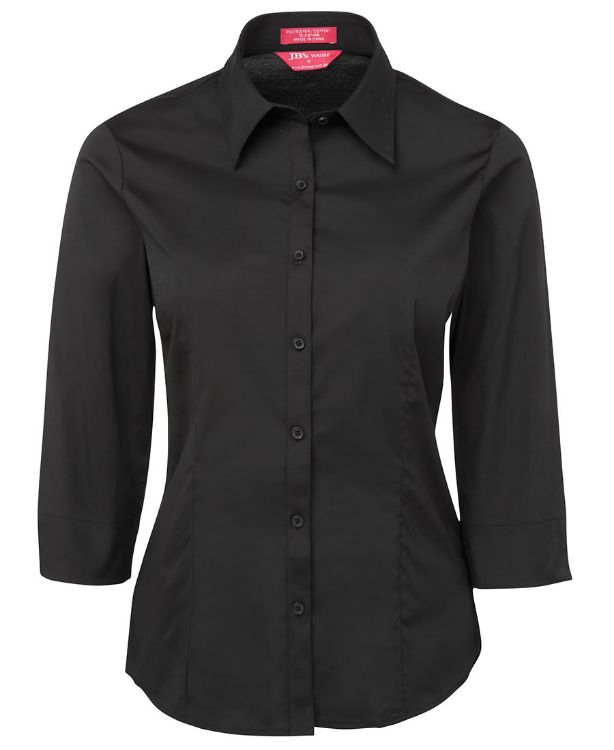 Picture of JB's Ladies Urban 3/4 Poplin Shirt Black