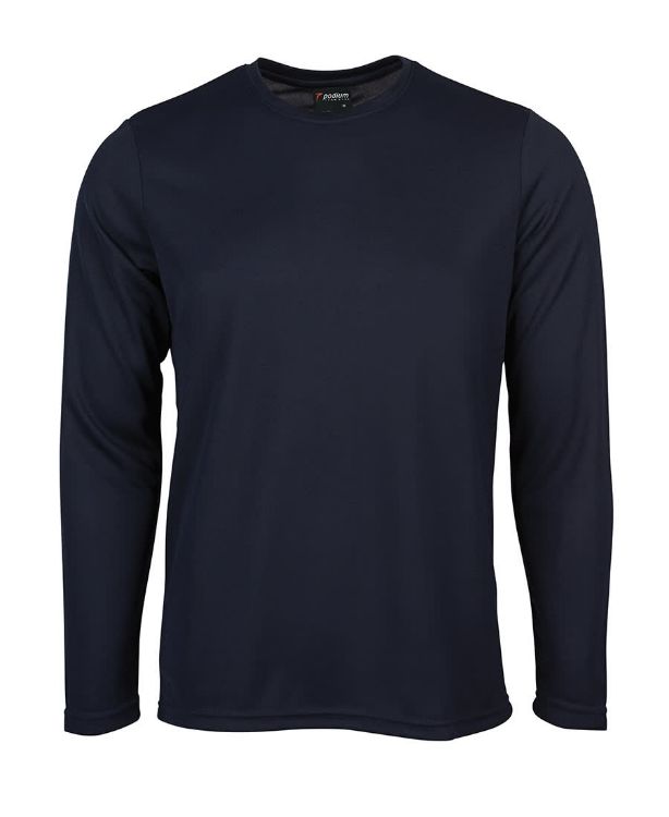Picture of Podium L/S Poly Tee Navy