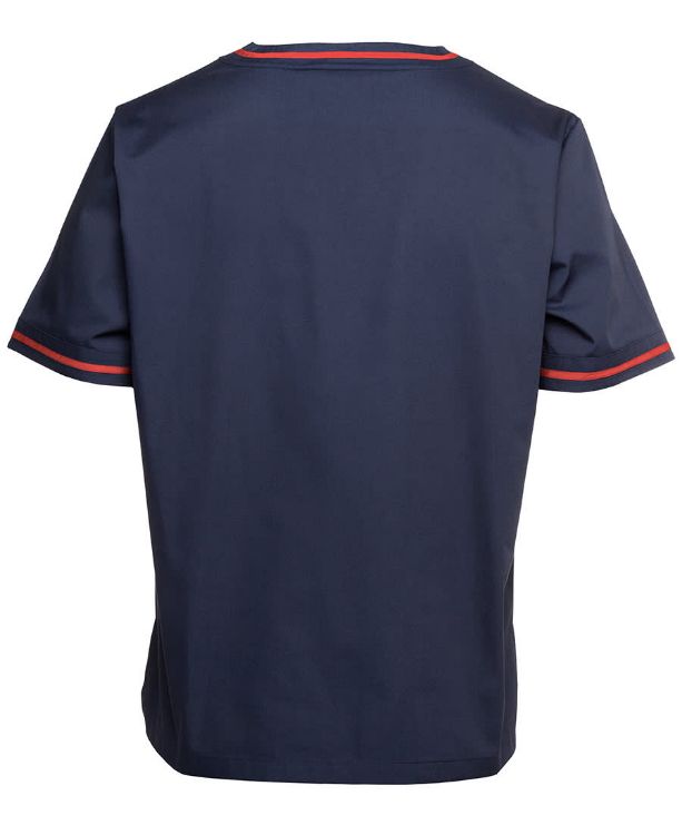 Picture of JB's Contrast Unisex Scrubs Top Navy/Aqua