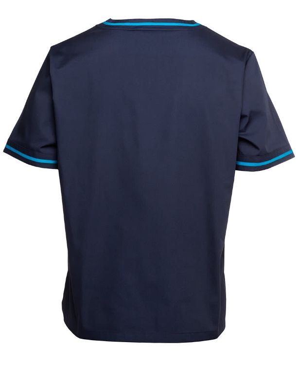 Picture of JB's Contrast Unisex Scrubs Top Navy/Aqua