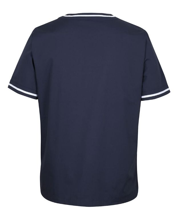 Picture of JB's Contrast Unisex Scrubs Top Navy/Aqua
