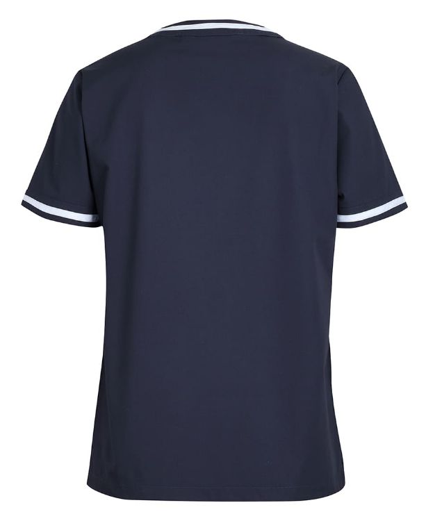 Picture of JB's Contrast Ladies Scrubs Top Navy/Aqua