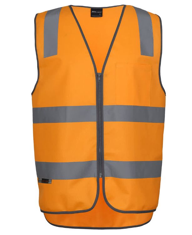 Picture of JB's Aust. Rail (D+N) Zip Safety Vest Orange