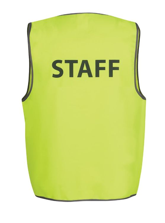 Picture of JB's Hv Safety Vest Print Staff Lime