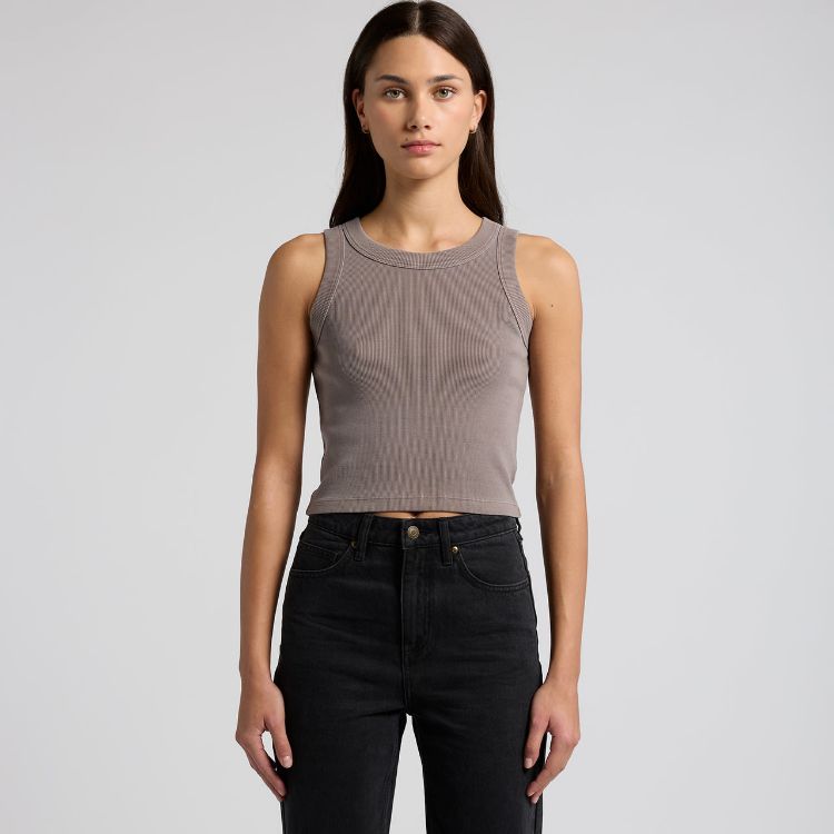 Picture of Wo's Faded Organic Rib Crop Tank