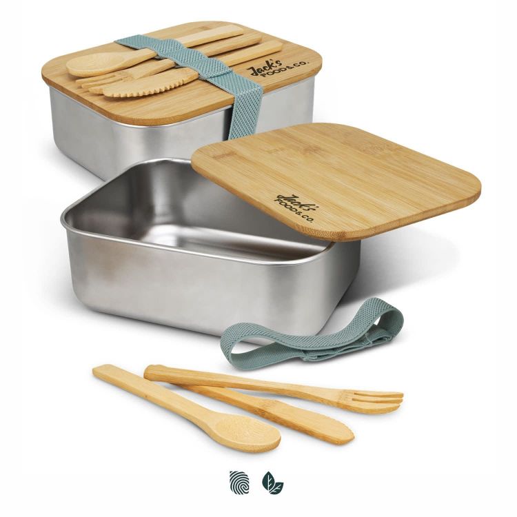 Picture of Stainless Steel Lunch Box with Cutlery