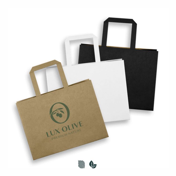 Picture of Medium Flat Handle Paper Bag Landscape