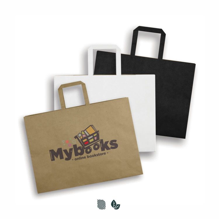 Picture of Extra Large Flat Handle Paper Bag Landscape