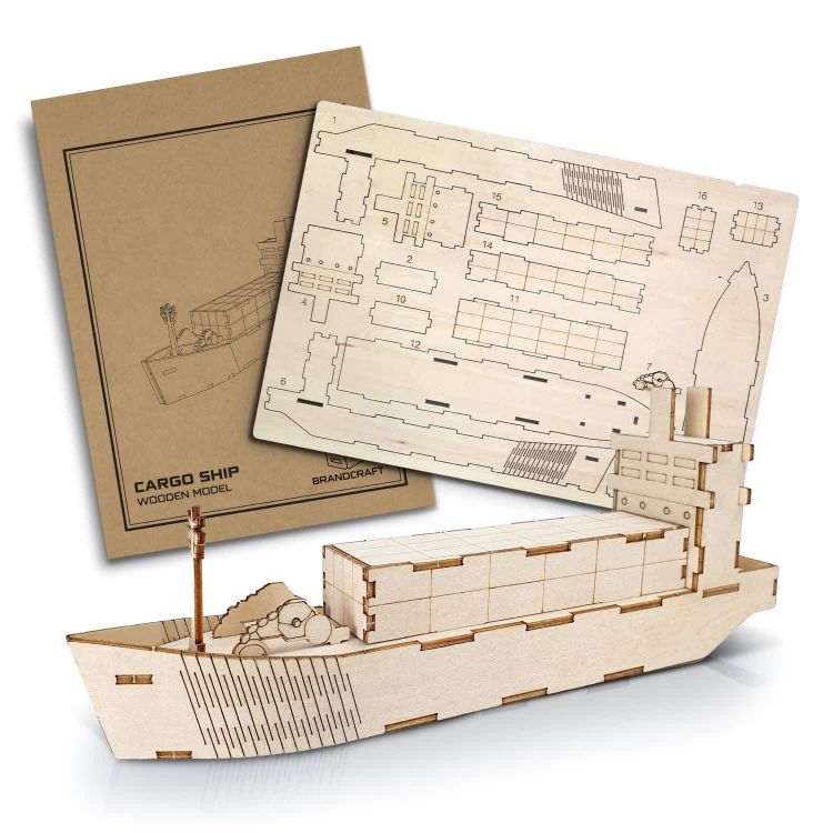 Picture of BRANDCRAFT Cargo Ship Wooden Model