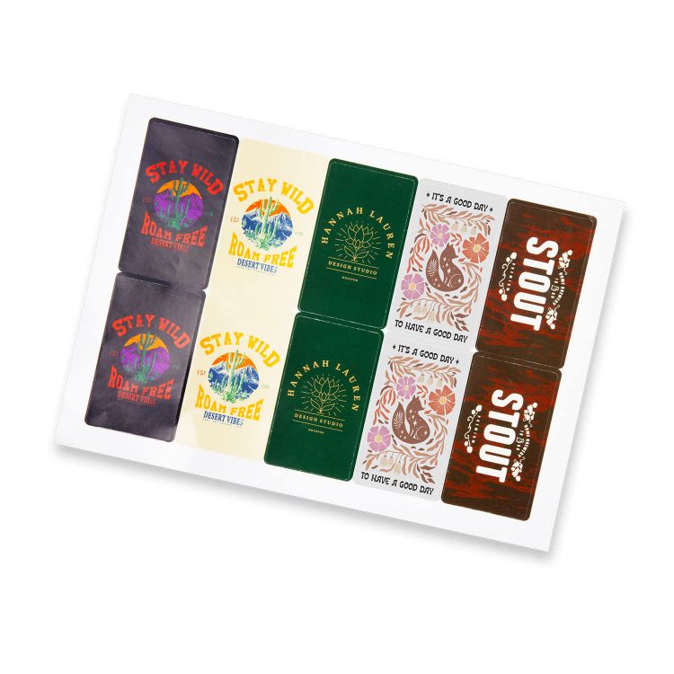 Picture of Sticker Sheet 88 x 50mm Rectangle - Gloss