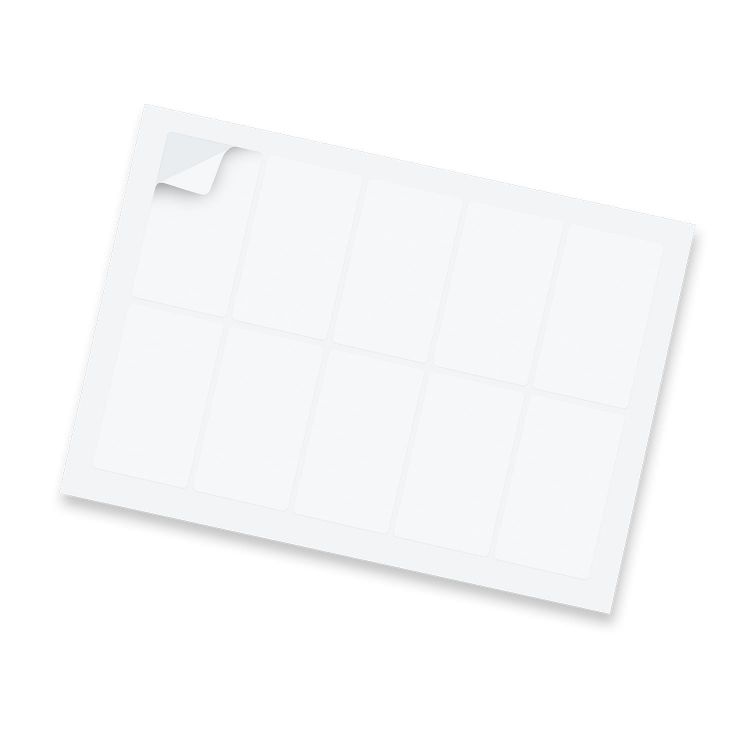 Picture of Sticker Sheet 88 x 50mm Rectangle - Gloss