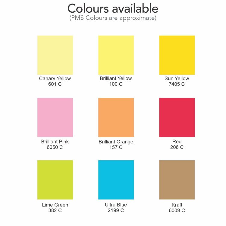 Picture of Coloured Sticky Pad 70 x 75mm - 100 Sheets
