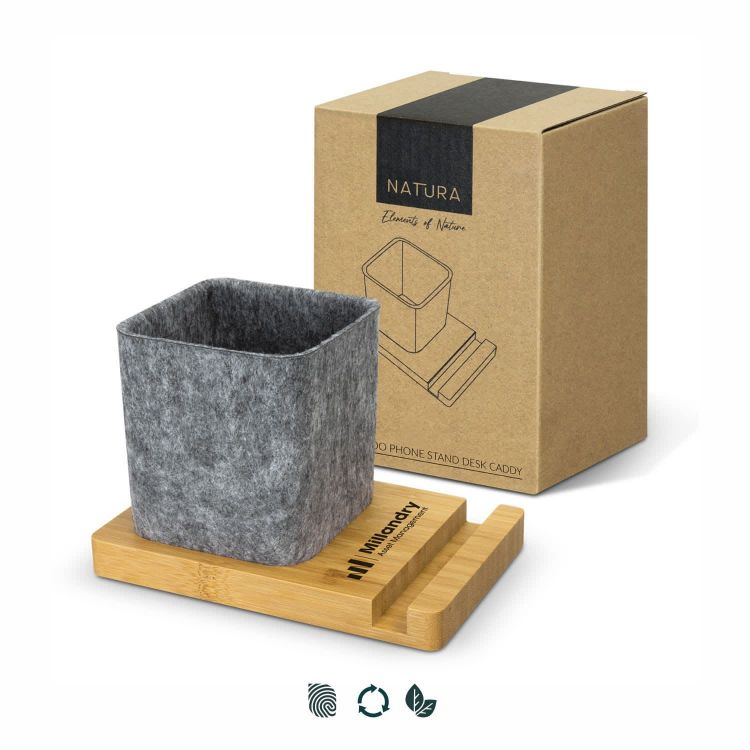 Picture of NATURA Bamboo Phone Stand Desk Caddy