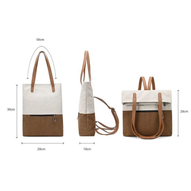 Picture of Convertible Canvas Backpack to Tote Bag