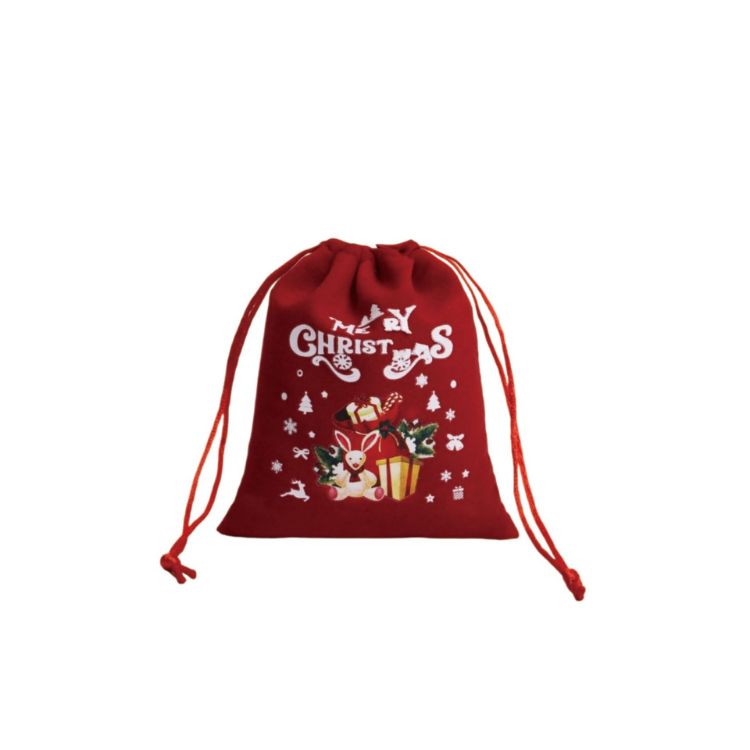 Picture of Christmas Drawstring Gift Bags