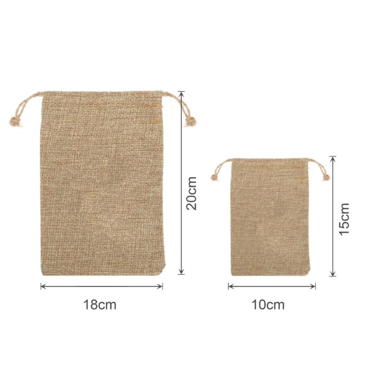 Picture of Linen Drawstring Gift Bags