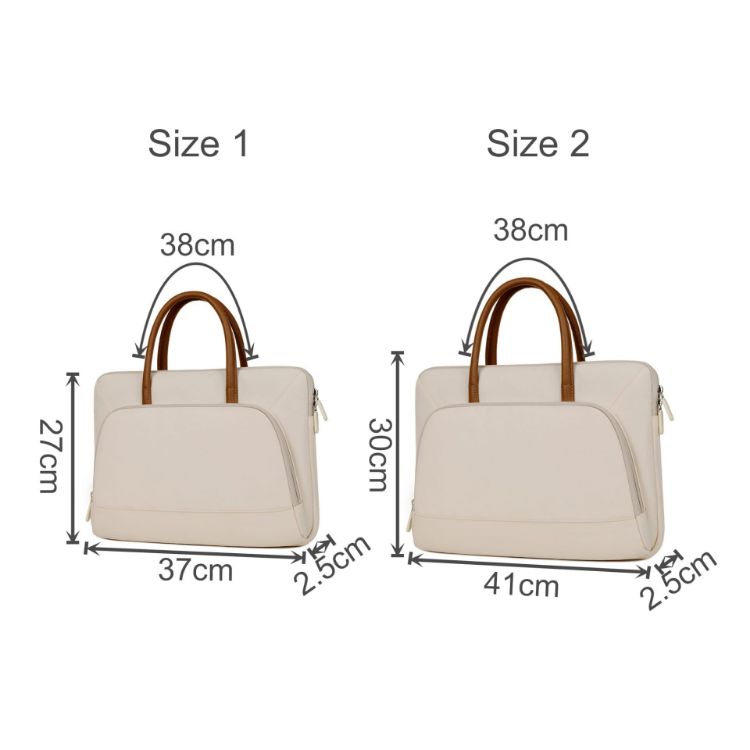 Picture of PU Handle Laptop Bag with Zippered Outer Pocket