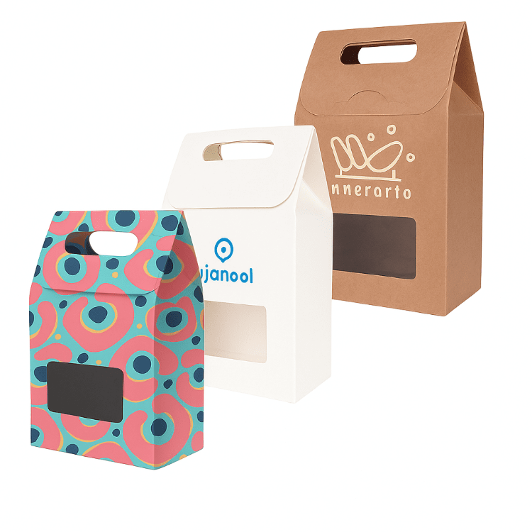 Picture of Die cut Handle Bag with Window(135x200x75mm )
