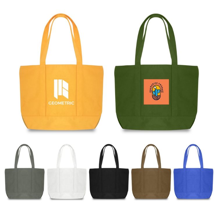 Picture of Canvas Zippered Tote Shoulder Bag