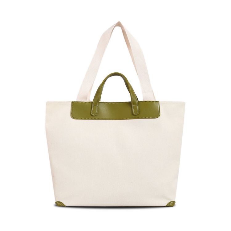 Picture of Canvas Bag With Leather Handle