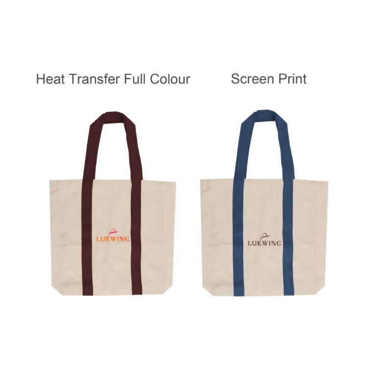 Picture of Custom Woven Handle Tote Bag