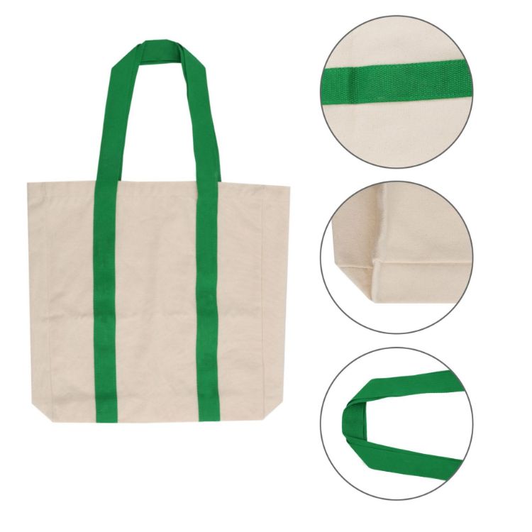 Picture of Custom Woven Handle Tote Bag