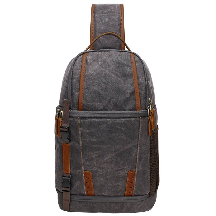 Picture of Waxed Canvas Camera Sling Bag