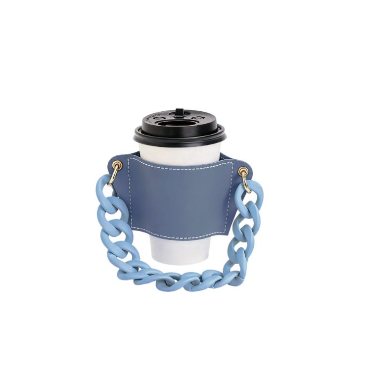 Picture of Leather Water Bottle Holder With Acrylic Strap