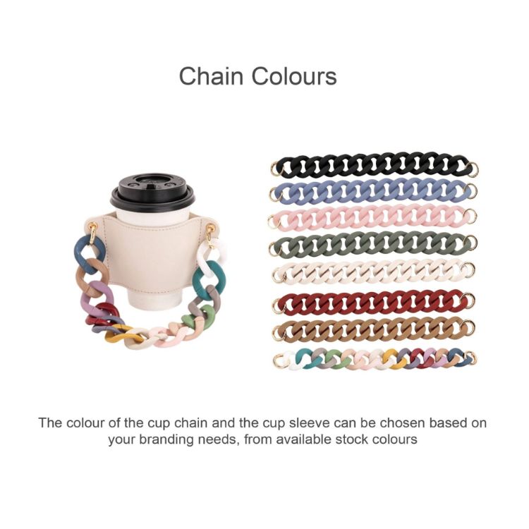 Picture of Leather Water Bottle Holder With Acrylic Strap