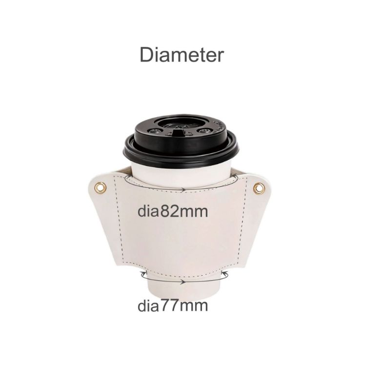 Picture of Leather Water Bottle Holder With Acrylic Strap