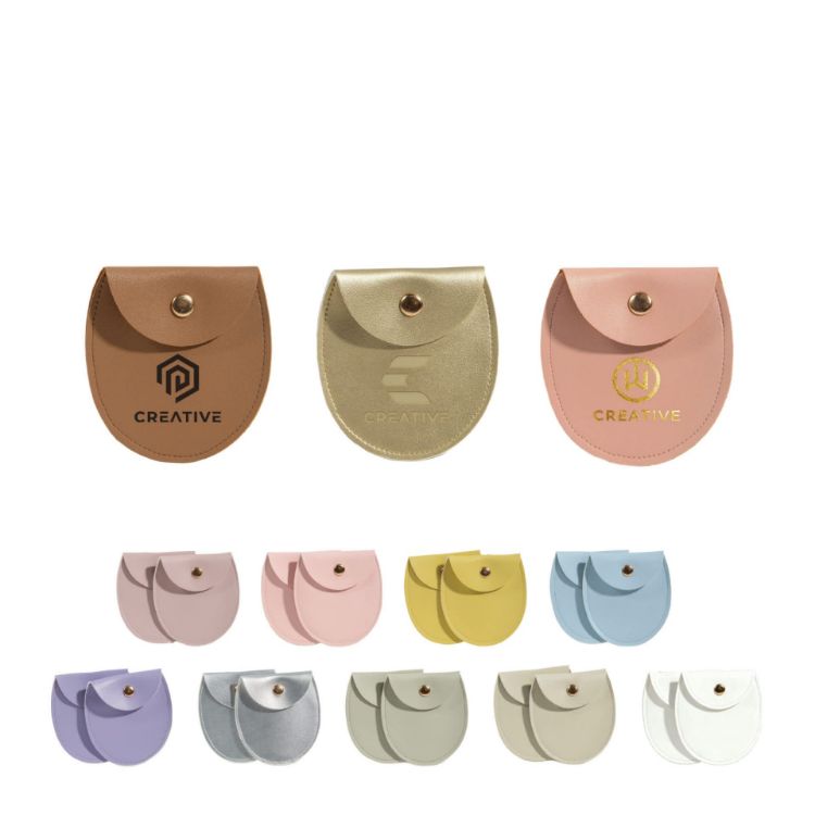 Picture of Oval PU Leather Jewellery Pouch