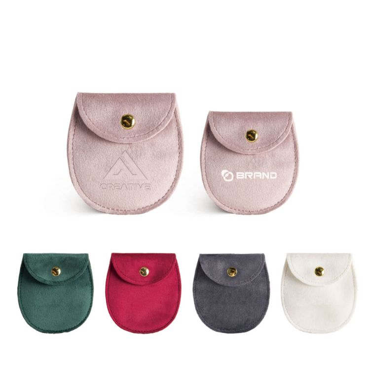Picture of Oval Velvet Jewellery Pouch