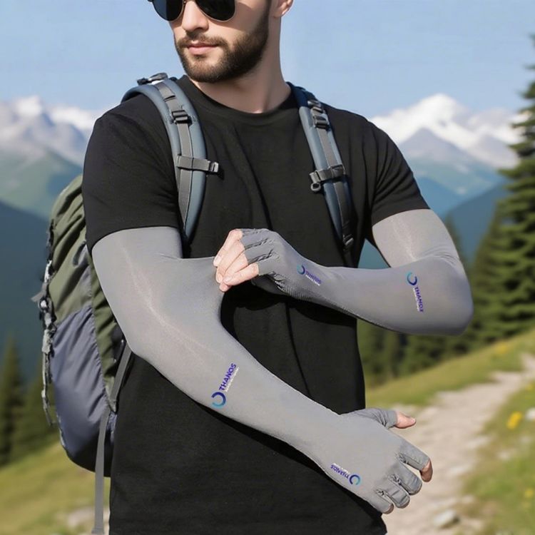 Picture of Long Sleeve Sun Protective Fingerless Gloves