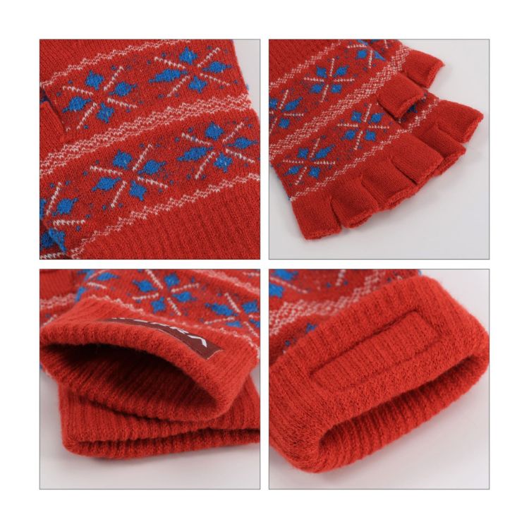 Picture of Kids Jacquard Fingerless Gloves