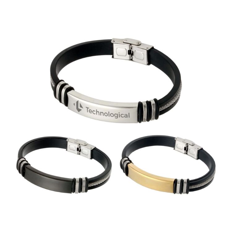 Picture of Buckle Latch Silica Silver Bracelet