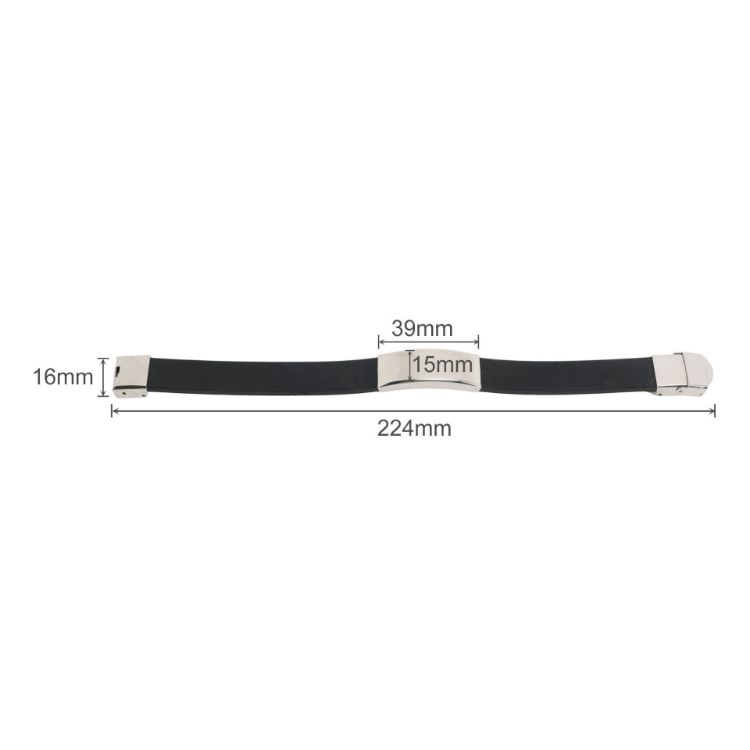 Picture of Engraved Stainless Steel  Buckle Latch Bracelet
