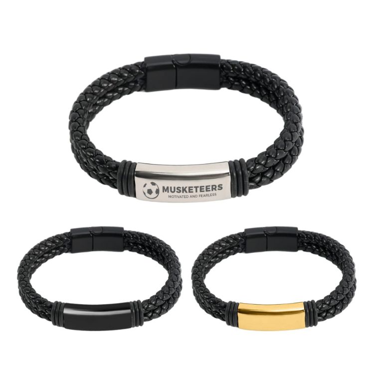 Picture of Double-row Braided Leather Bracelet