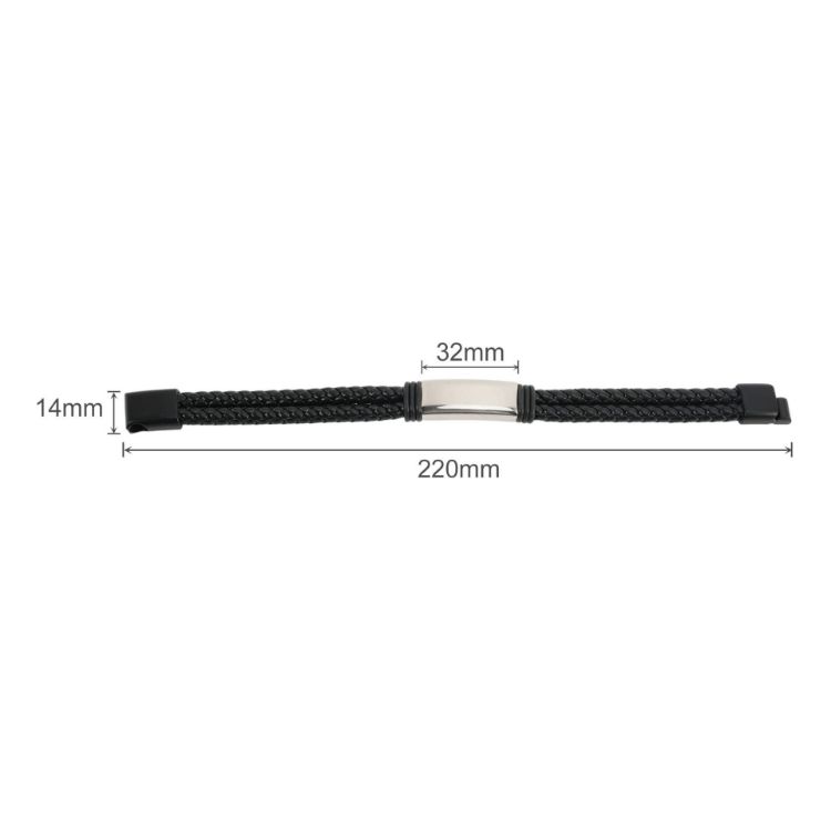 Picture of Double-row Braided Leather Bracelet