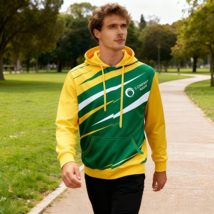 Picture of Unisex Adults Polyester Spandex Sublimated Hoodie With Pocket